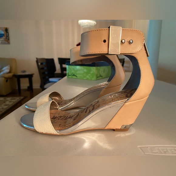 Sam Edelman leather sandals, wedge, size 6 - Picture 2 of 7